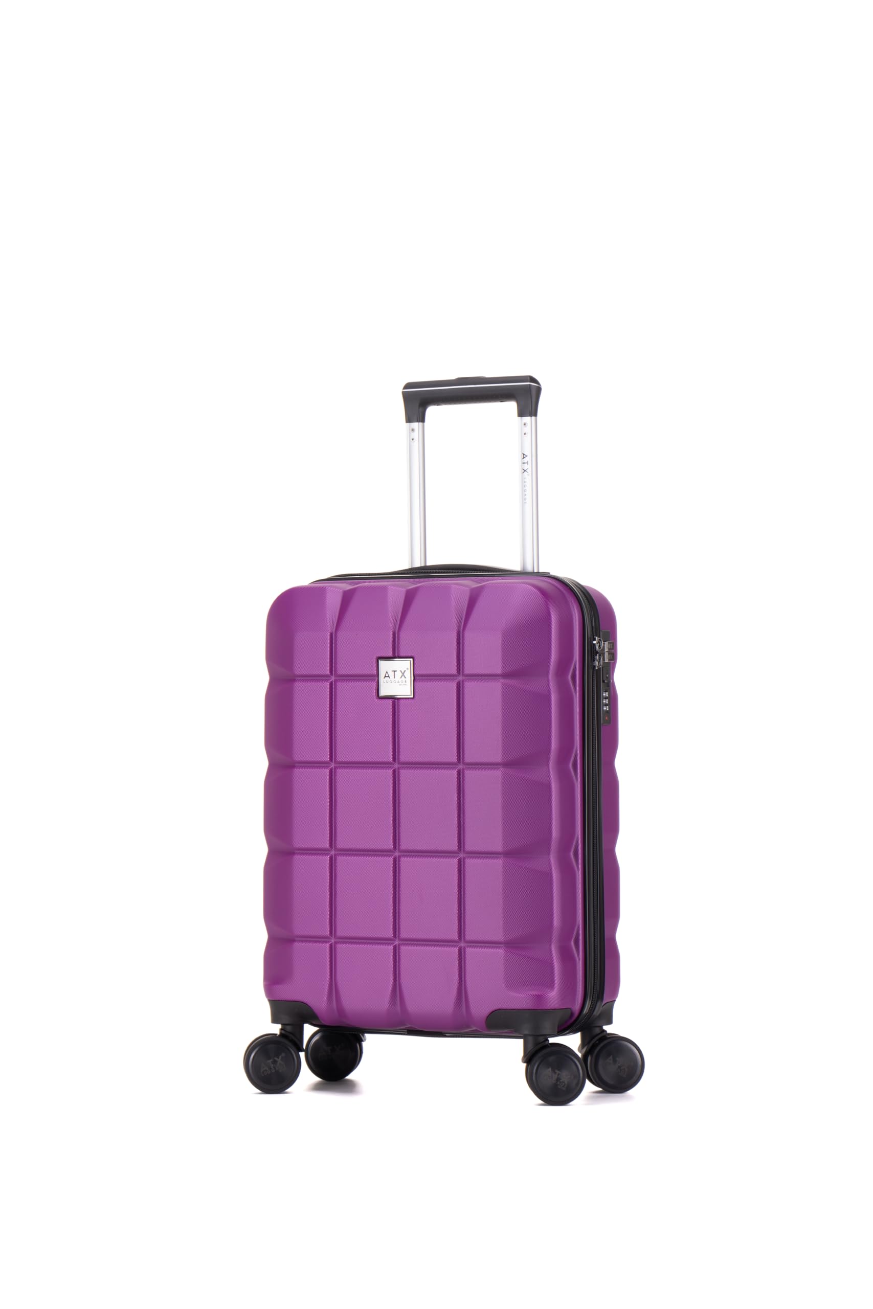 ATX Luggage Suitcase Large on 4 Dual Spinner Wheels Super Lightweight ABS Hard Shell Hold Check in with Built-in TSA Lock (Orange, 110 Liter)