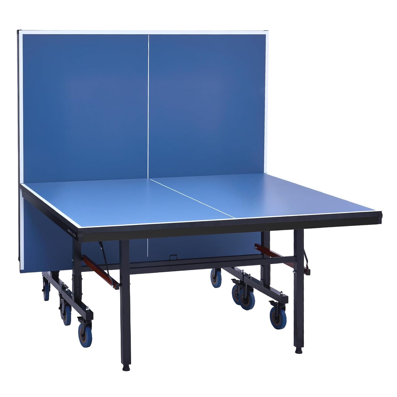 VEVOR Ping Pong Table, Professional Table Tennis Game, Indoor MDF Portable Table Tennis Table, Foldable Ping Pong Table with Quick Clamp Net and Lockable Wheels, 10 Minute Easy Assembly, 25mm Tabletop