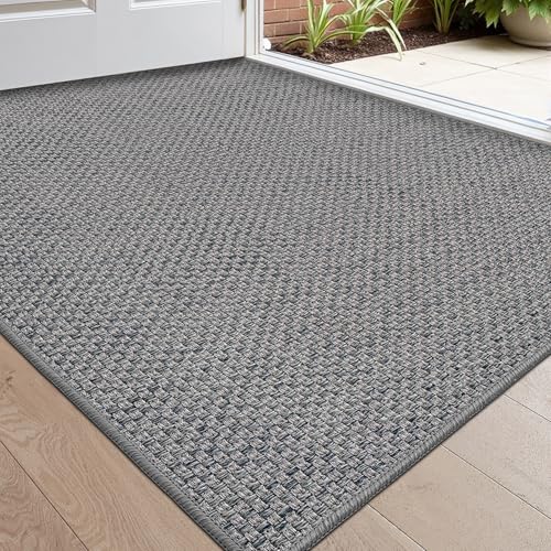 DEXI Door Matts Indoor 61 x 92 cm, Dirt Trapper Doormats Inside with Non Slip Rubber Backing, Low Profile Absorbent Entrance Mat for Muddy Shoes and