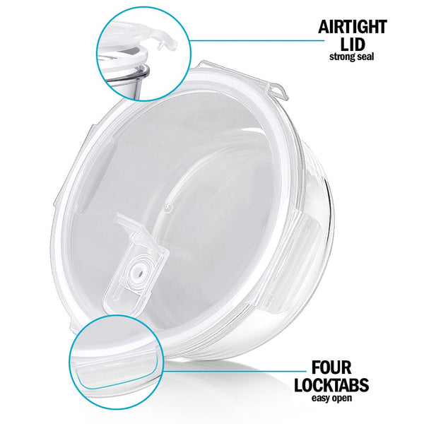 Igluu Meal Prep Glass Containers [5 PACK + EXTRA lid] - Glass Food Storage, Microwave, Oven, Freezer & Dishwasher-safe - Airtight Meal Prep Boxes with