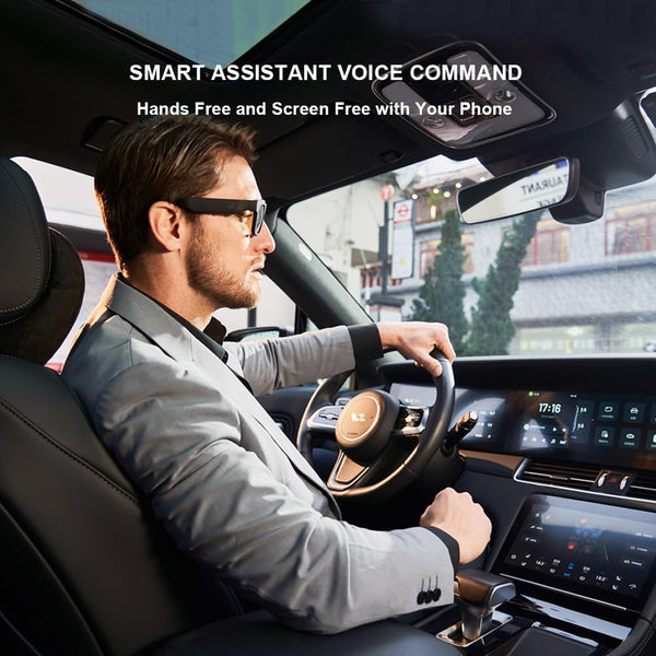 OhO Smart Glasses,128G Camera & Bluetooth Sunglasses with Open Ear Speaker Headset Headphone, Indoor&Outdoor Sports,Polarized UV Protection,For Men Women