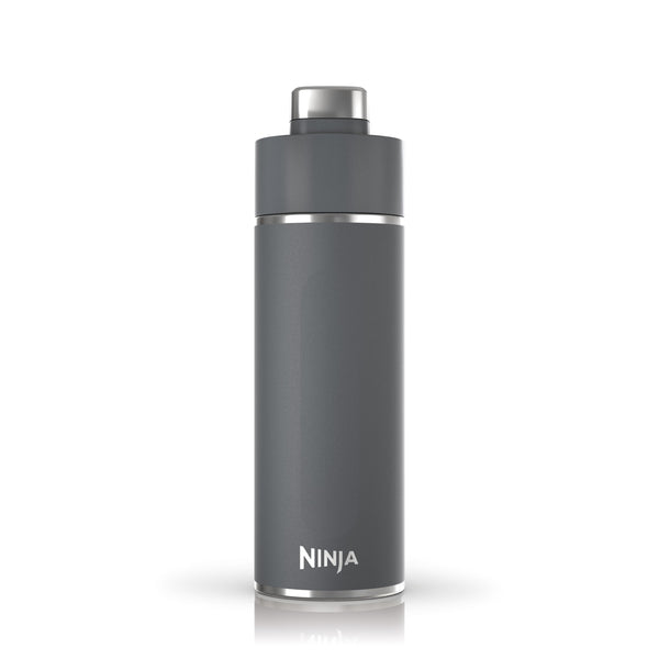 Ninja Thirsti Water Bottle and Flask 709 ML With Leak-Proof Lid, Designed For Carbonated, Hot & Cold Drinks, Ideal For Travel & Sports, Triple Insulated, Stainless Steel Bottle, Black, DW2401EUUKBK