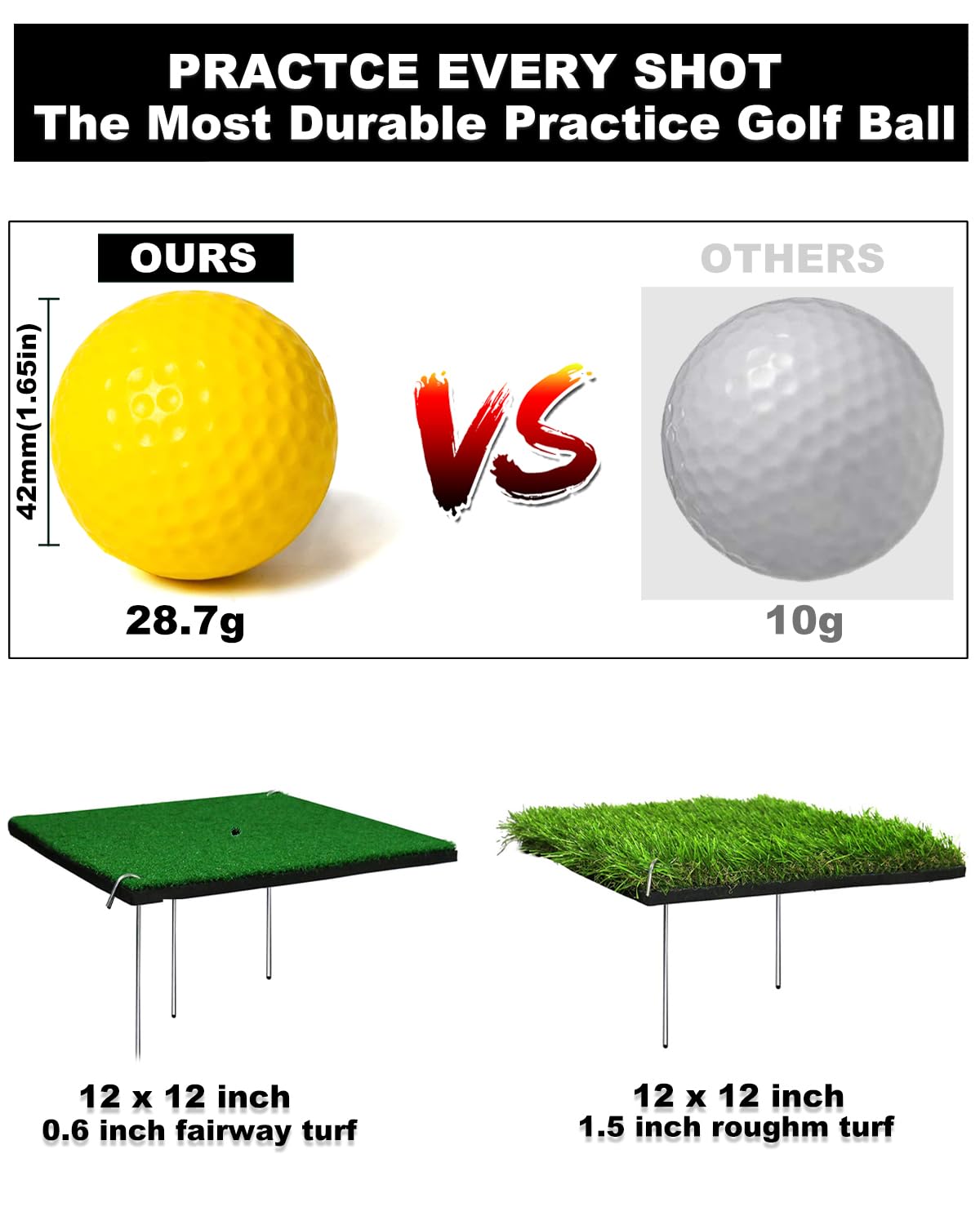 Golf Chipping Net, GEEORZO Pop Up Golf Practice Net, Golf Swing Training Aid for Backyard Outdoor Indoor - Golf Gift for Men Women