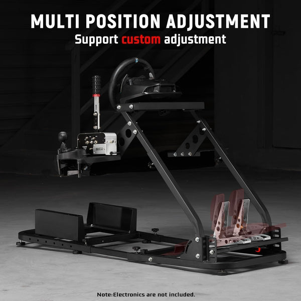 Flight Racing Simulator Cockpit Adjustable Compatible With HOTAS Warthog, G Saitek, Logitech G920 G923, Thrustmaster T80 T150, Game Mount Without Wheel, Shifter,Seat and Pedal