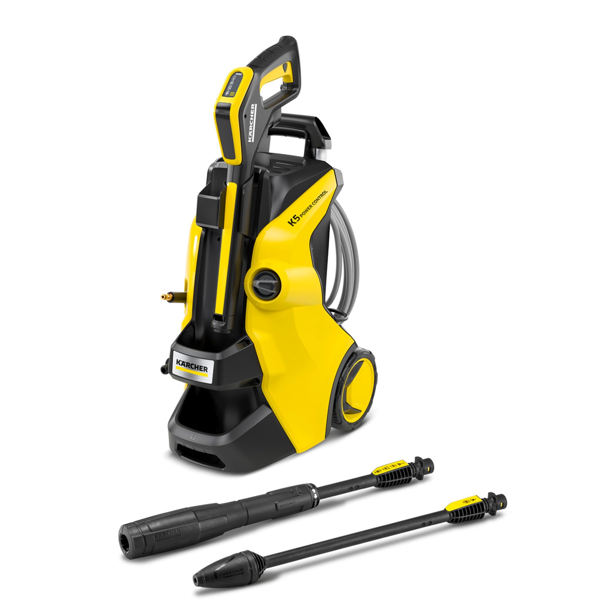 Kärcher K 5 Power Control Pressure Washer, pressure: max. 145 bar, flow rate: 500 l/h, area coverage: 40 m²/h, water filter, weight: 13 kg, high-pressure hose and gun, dirt blaster, spray lance