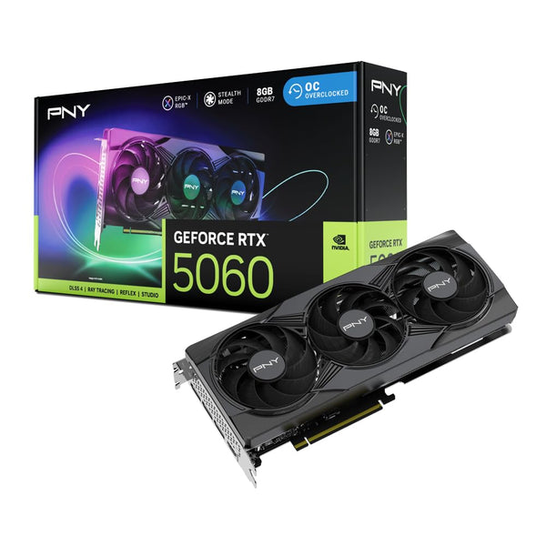 PNY GEFORCE RTX™ 5060 Ti 8GB ARGB Overclocked Triple Fan DLSS 4