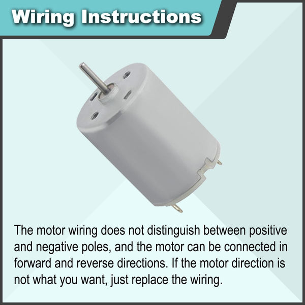 2 Pcs 545 Micro Motor DC 3.7-7.4 V 23500 RPM Long Shaft High Torque Gear RC Power Wheel Mini/Small Motor with Spring Wire, for RC Toy Car/Robot/Mini Fan/Electric Drill/UAV/DIY/Test