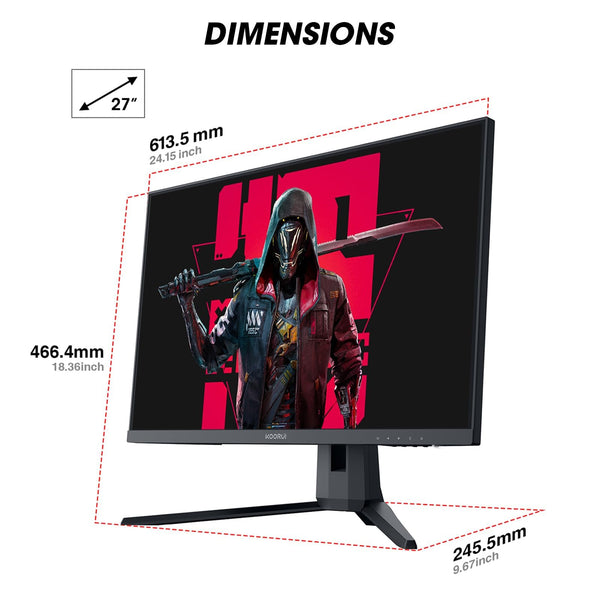 KOORUI 34 Inch Ultrawide Curved Gaming Monitor, 165Hz, WQHD 1440P, 1000R, MPRT 1MS, HDR 400, 2x HDMI 2.0, 1x DisplayPort 1.4, AdaptiveSync, Tilt/Height Adjustable, Black