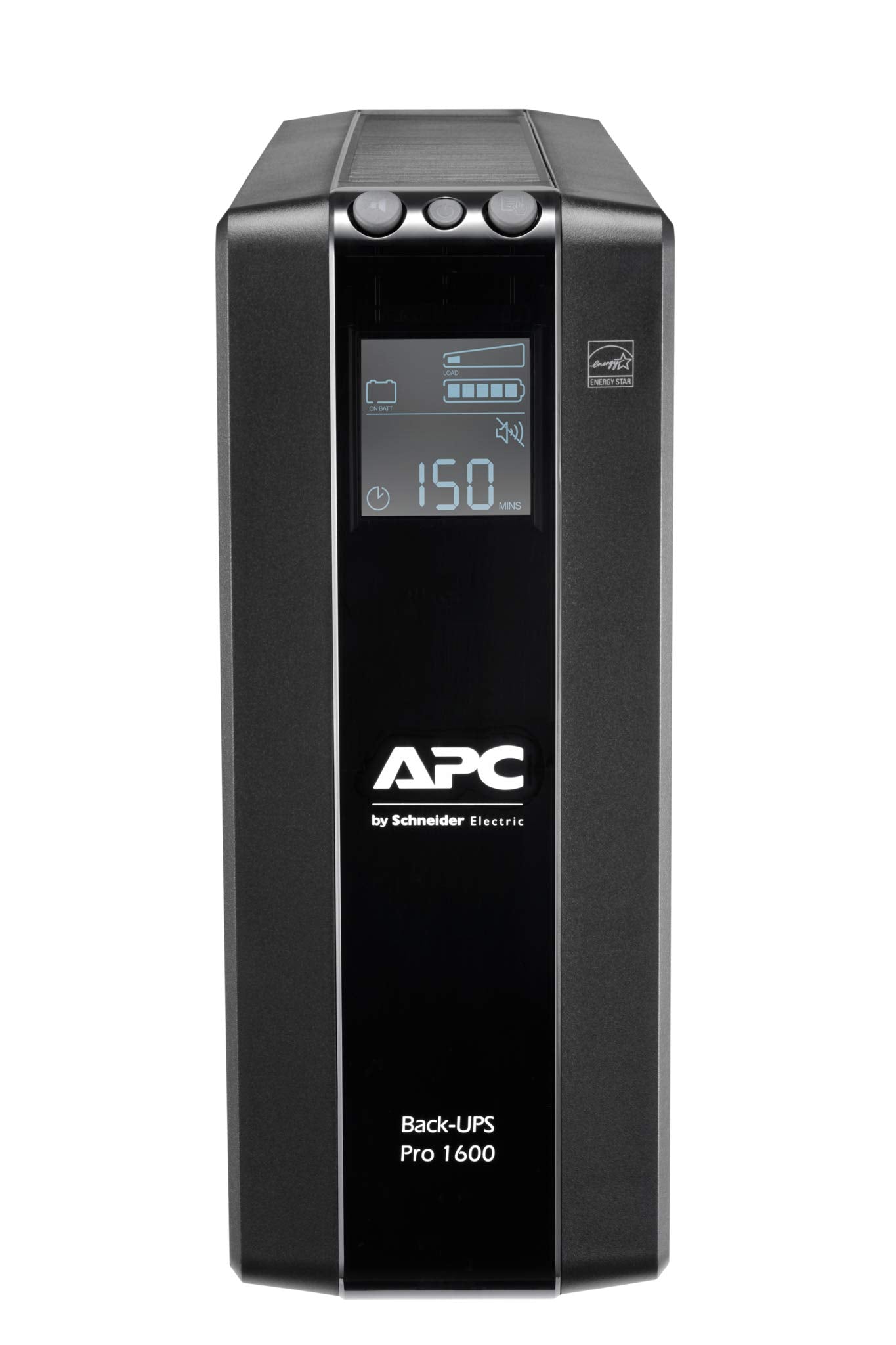 APC by Schneider Electric Back UPS Pro - BR1600MI - UPS 1600VA (8 IEC Outlets, LCD Interface, 1GB Dataline Protection),Black