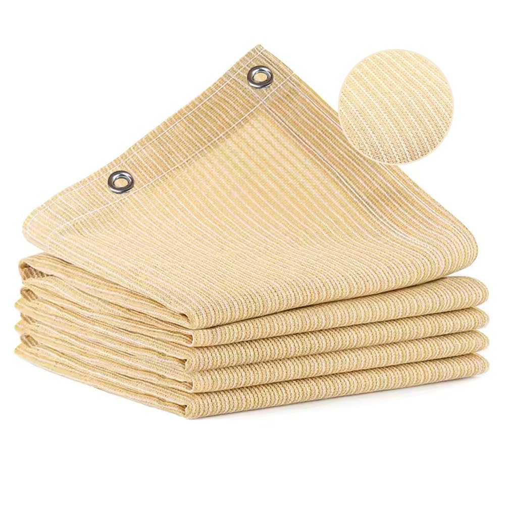 Vocray 90% Sun Shade Cloth for Garden, 2.5X6M Breathable Sunshade Mesh Fabric with Grommets, UV Protection Shade Netting, Pergola Shade Roof Cover