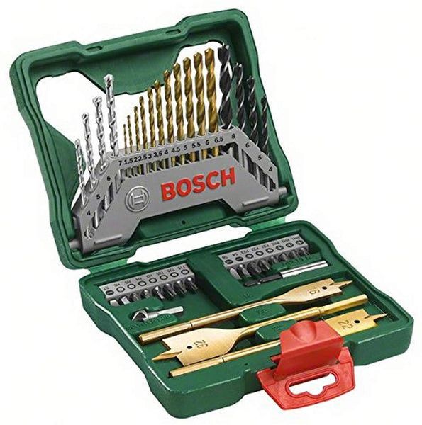 Bosch 70-Pieces X-Line Titanium Drill and Screwdriver Bit Set (for Wood, Masonry and Metal, Accessories Drills)