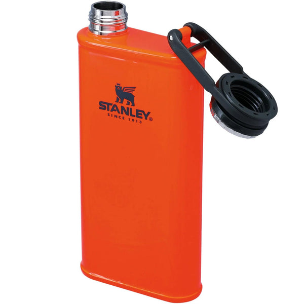 Stanley Classic Wide Mouth Flask 0.23L with Never-Lose Cap - Wide Mouth Stainless Steel Hip Flask for Easy Filling & Pouring - BPA-Free Leakproof Flask Alcohol