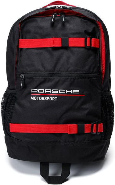 Porsche Motorsport backpack, black, adjustable straps, official merchandise