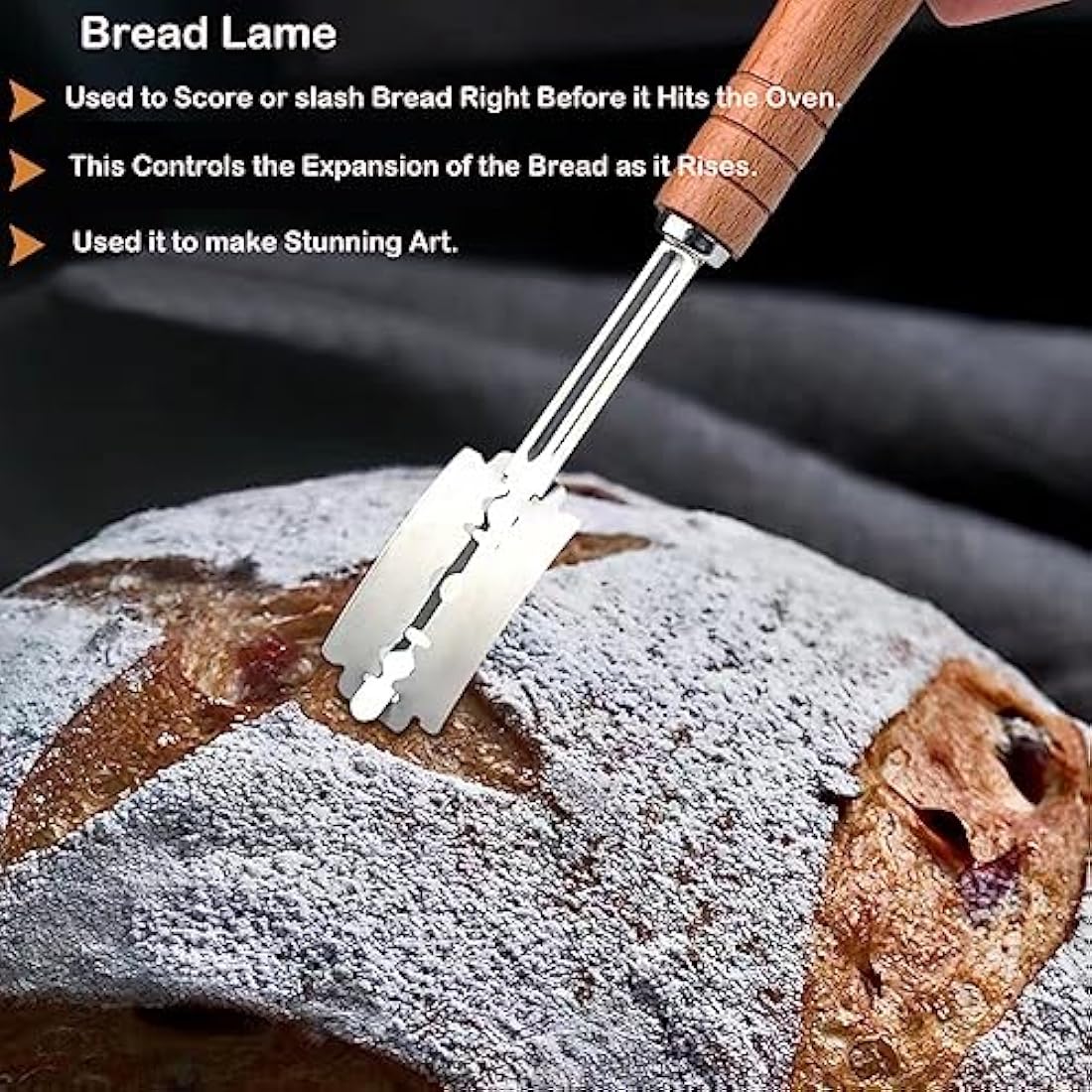 JETAINE Bread Proofing Basket Starter kit, 9Inch Round+10Inch Oval Banneton Proving Basket, Sourdough Bread Making Accessories with Liner+Bread Lame+Dough Scraper+Bamboo Brush, Baking Gifts for Baker