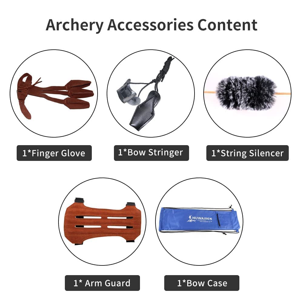 Huntingdoor 56" Takedown Recurve Bow Set Adults Longbow Kit 30-50 lbs with Archery Accessories Metal Riser Laminated Limbs Hunting Bow Target Practice