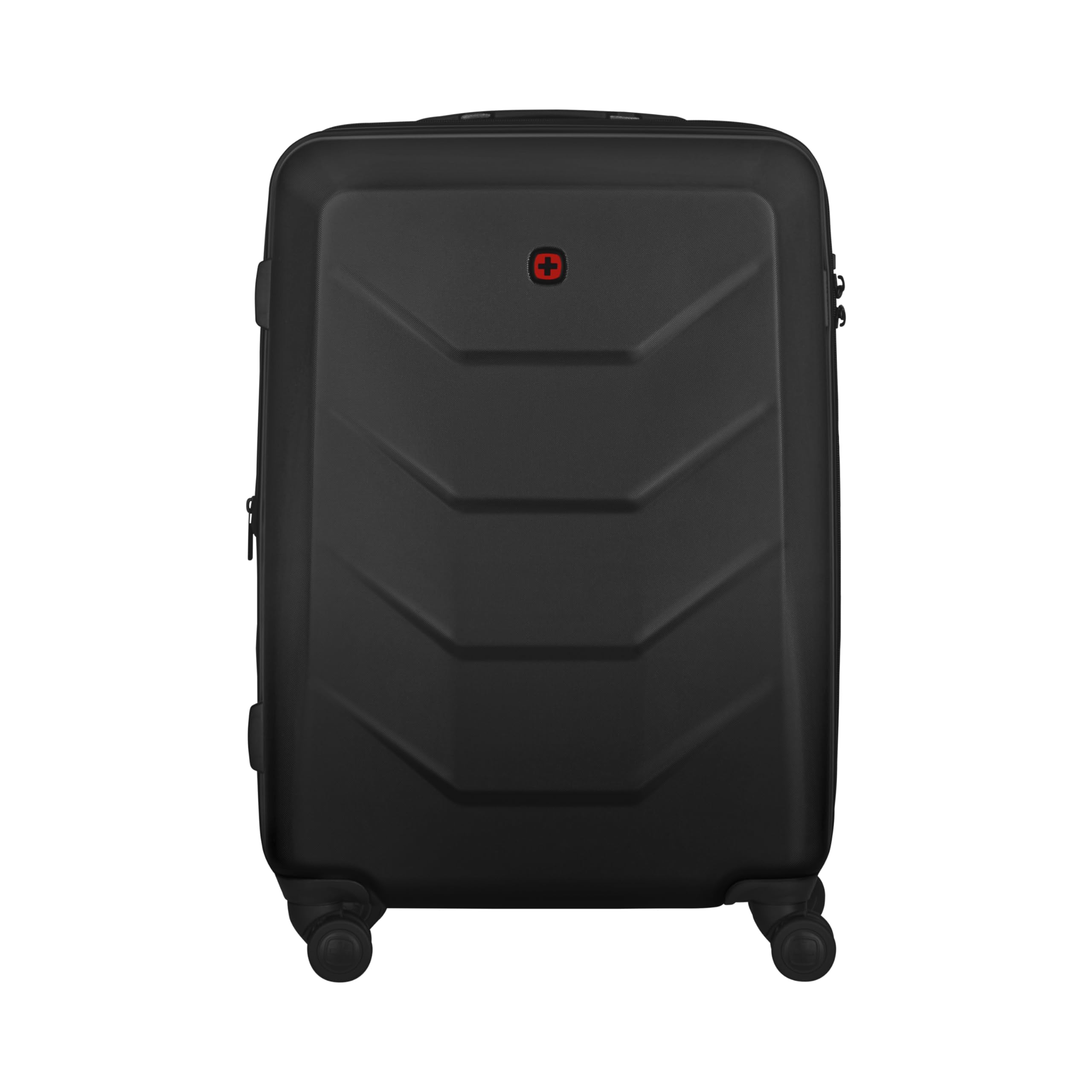 Wenger Prymo Medium hardside case with 4 Wheels, mid-Sized, 59 (67) L, Hardshell, Security Lock, for Men and Women, Travel or Vacation, Black, 612537