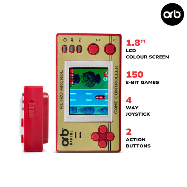 Official Atari Cartridge Handheld Mini Arcade Console with 3 Games - Pong Sports, Asteroids & Missle Command, 2" Colour Screen, Keyring, Retro Gaming Console Gift for Him and Her