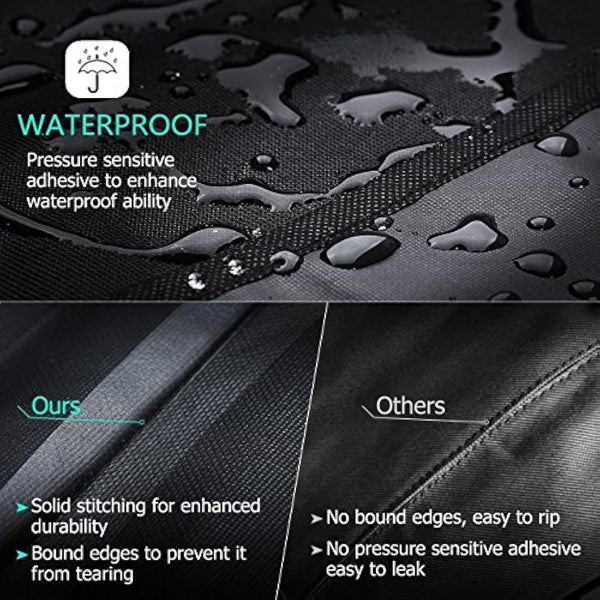HONGCI BBQ Cover - Outdoor Waterproof Barbeque Cover, 600D Oxford Fabric Heavy Duty Gas Grill Cover for Large 2-3-4 Burner Barbecue Cover Waterproof & Dust-proof & Anti-UV (60 * 30 * 47.5 Inch)