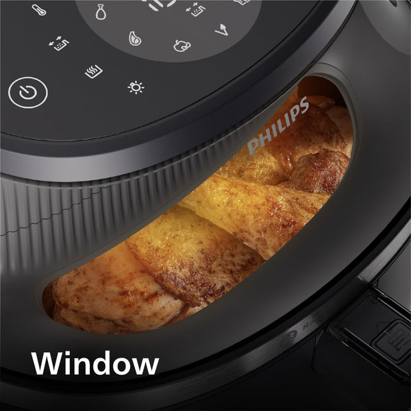 Philips Airfryer 3000 Series 7.2L, Cooking Window, 16-in-1 Airfryer, RapidAir Plus Technology, Fat Removal, HomeID Recipe App, Easy to Clean (NA342/09)