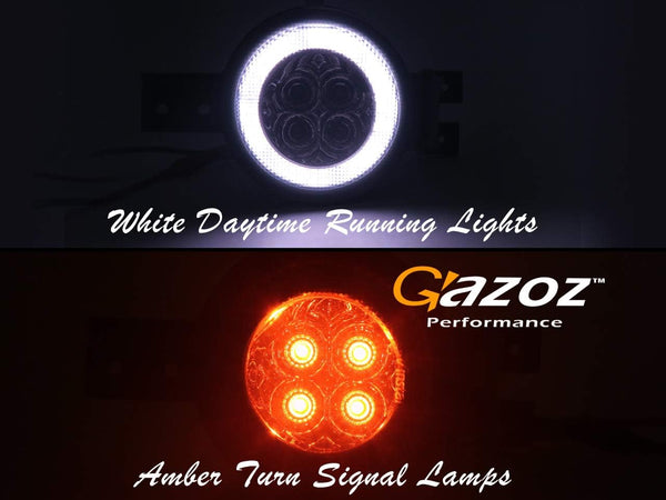 GAZOZ PERFORMANCE LED Turn Signal Indicator Halo Ring Light Smoke R50 R52 R53 S