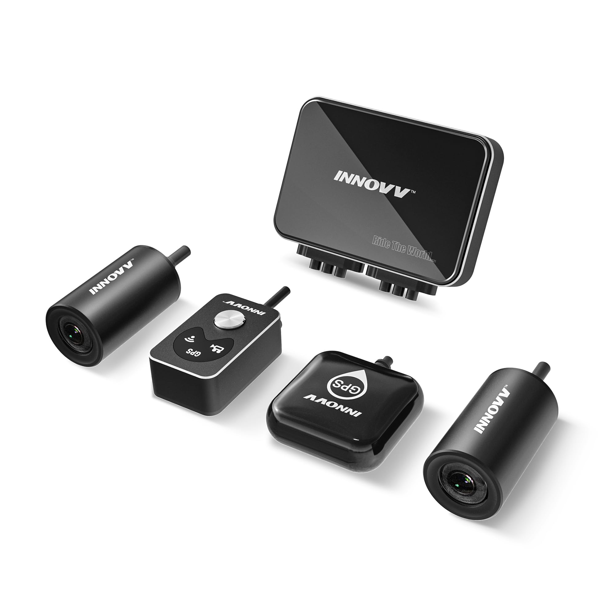 K7 Motorcycle Dash Cam Front and Rear with EIS Anti-Shake 2K + 2K@30FPS or 1080P + 1080P@60 FPS Motorbike Camera, GPS, Wi-Fi, 24Hrs G-Sensor, Waterproof Motorcycle Camera Support 512 GB Max