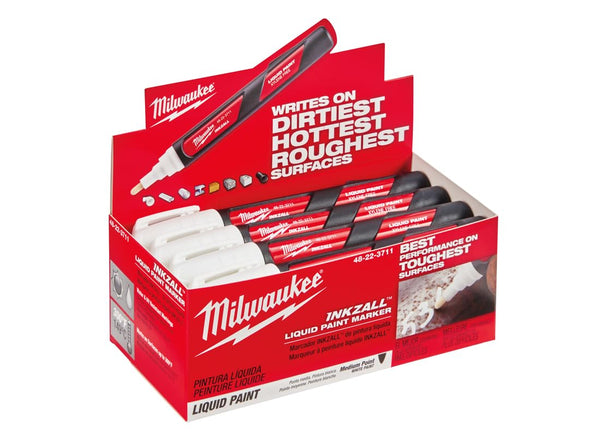 Milwaukee MHT48223711 INKZALLTM Liquid Paint Marker White