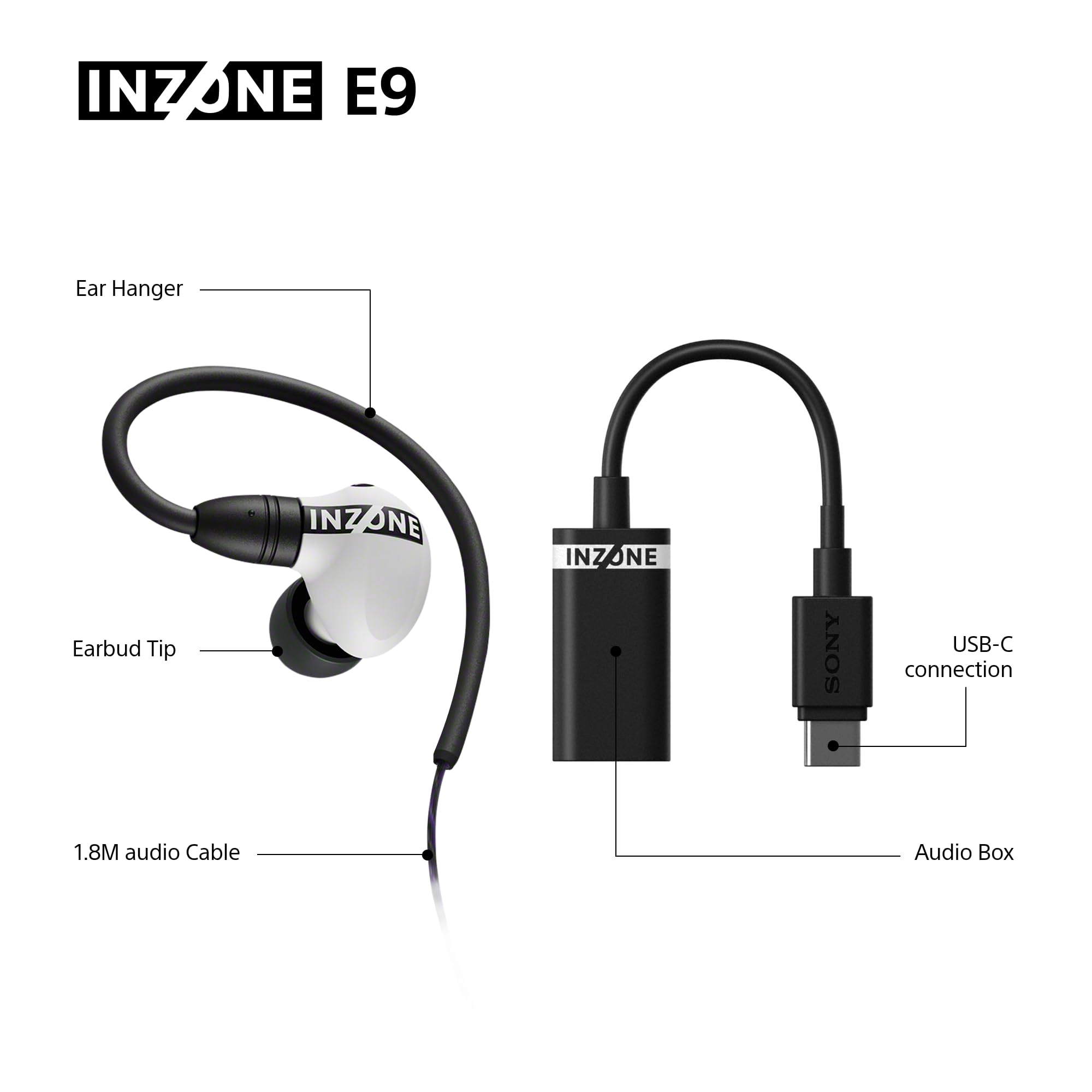 Sony INZONE H3 Wired Gaming Headset – PC/PS5, 360 Spatial Sound for Gaming, Lightweight 299g Design, Flip-to-Mute Boom Microphone, USB Audio Box for Custom EQ – Black