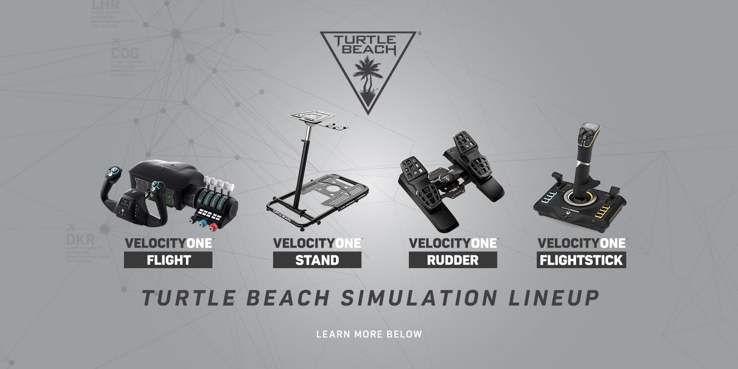 Turtle Beach VelocityOne Flightdeck - Universal HOTAS Simulation Joystick & Throttle with Touch Display, Stick Mounted HUD and Contactless Sensors for Air and Space Combat on Windows 10 & 11