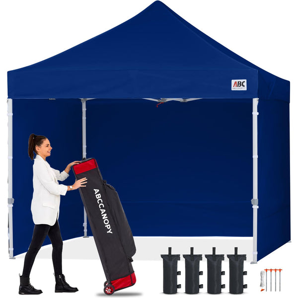 ABCCANOPY 3x6M Pop Up Gazebo Canopy Commercial Tents Market stall with 4 Removable Sidewalls and Roller Bag Bonus 4 Weight Bags (Grey)
