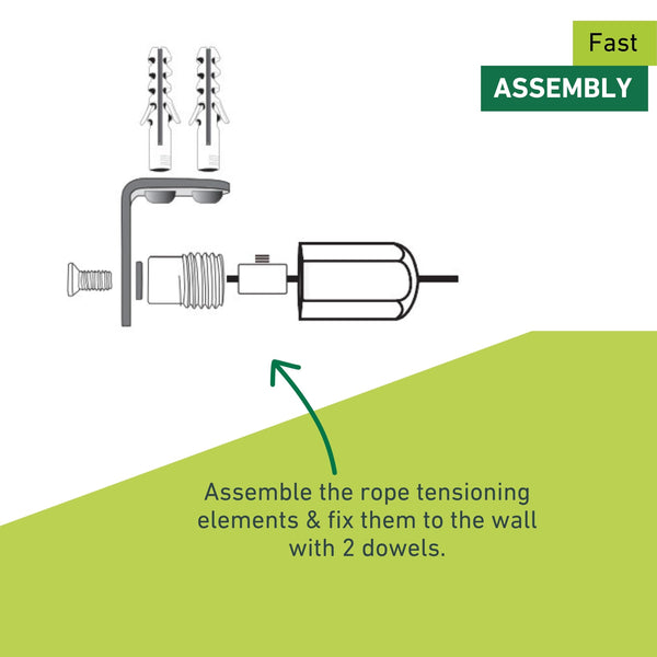 Windhager InoxLine Stainless Steel Mounting Set for Sun Sail, Rope Tension Awnings Accessories, Mounting Set for Sun Protection, 10885 Silver, 6.1 x
