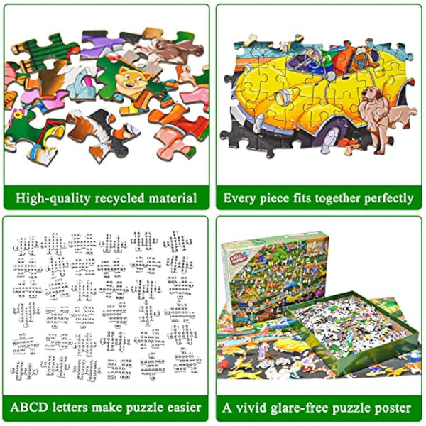 HUADADA The Dog Party Jigsaw Puzzles for Adults 1000 Piece Fun Dogs Park Jigsaws 1000 Pieces for Adults Gifts