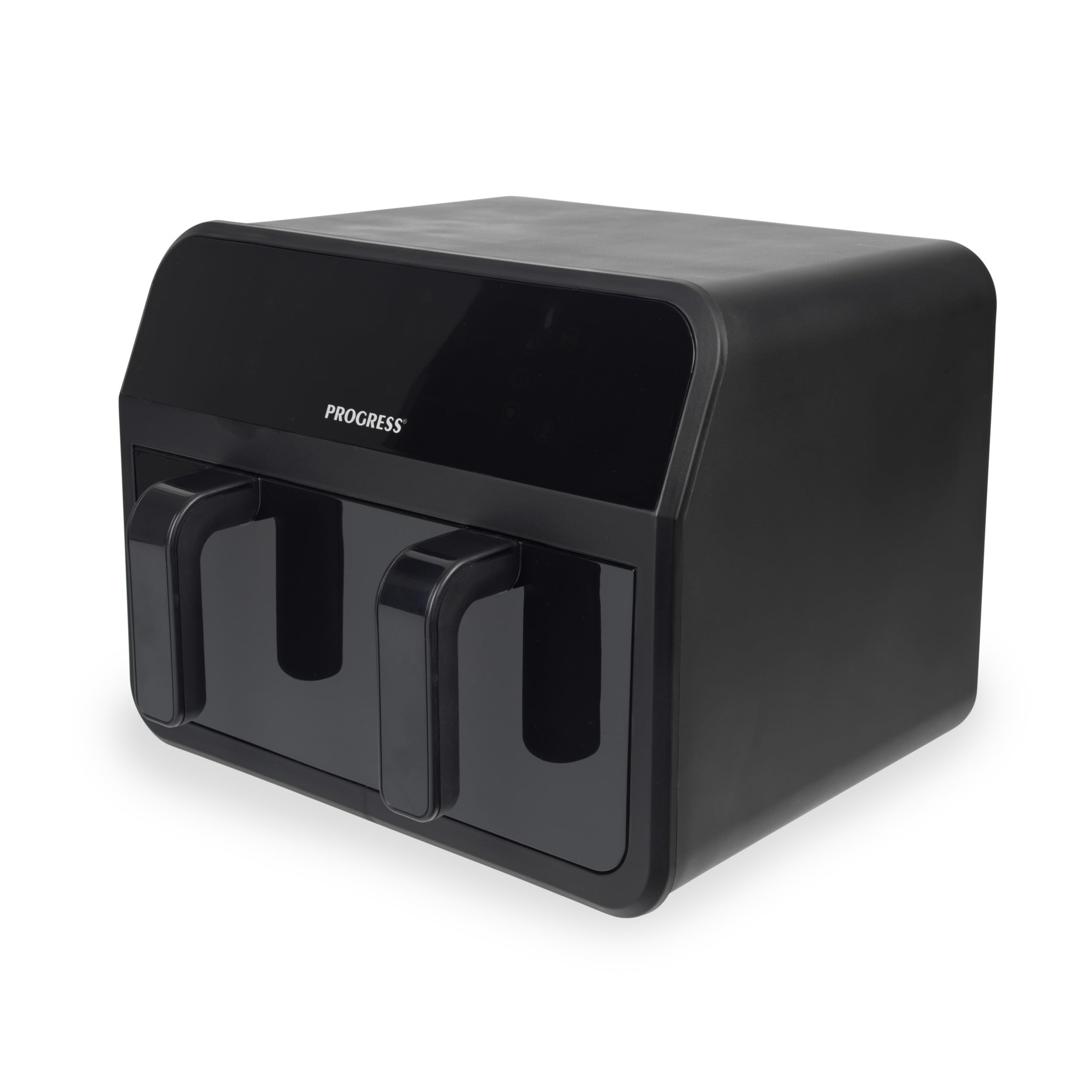 Progress Dual View Air Fryer ? 7 Litre, Non-Stick Cooking Basket, Removable Divider, Family Size Capacity, Viewing Window, Digital LED Touch Display,