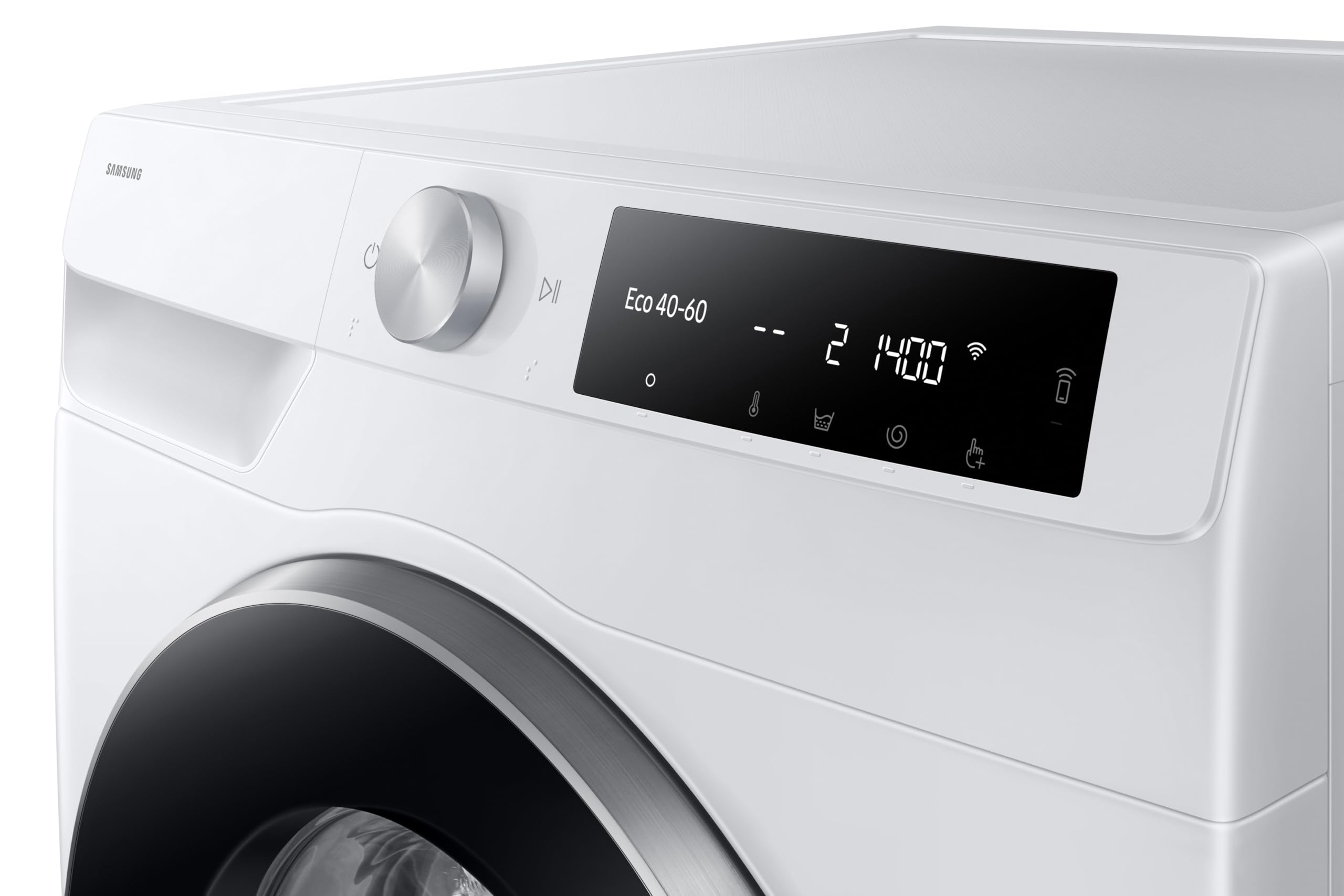 Samsung Series 6 AI Energy Washing Machine, 9kg, 1400rpm, White, WW90DG6U25LEU1