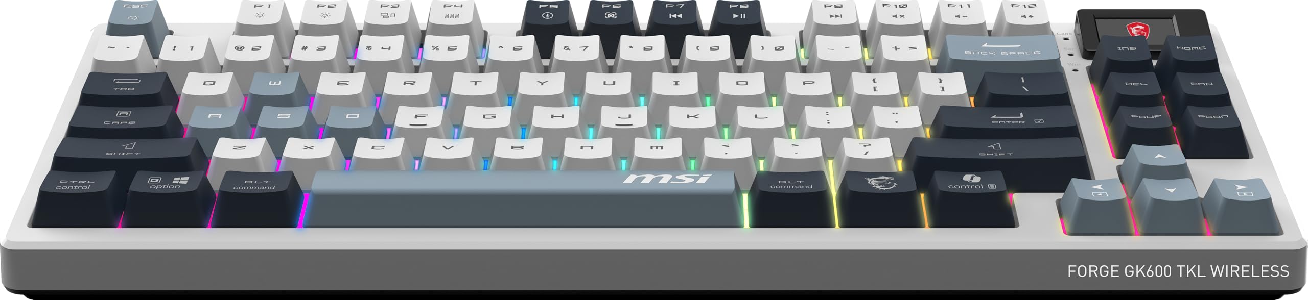 MSI Vigor GK71 Sonic Mechanical Gaming Keyboard (UK Layout) - MSI Sonic Red Switches (Linear), Ergonomic Keycaps, Anti-slip Base, Per-key RGB Mystic Light, USB 2.0 - Full-Sized