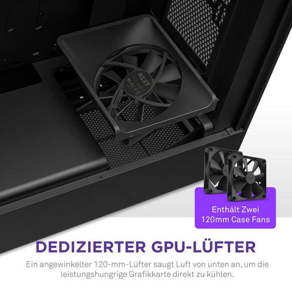 NZXT H5 Flow RGB - Compact ATX Mid-Tower PC Gaming Case - High Airflow - F360 RGB Core (CV) Included - 360mm Front & 240mm Top Radiator Support - Cable Management - Tempered Glass - White