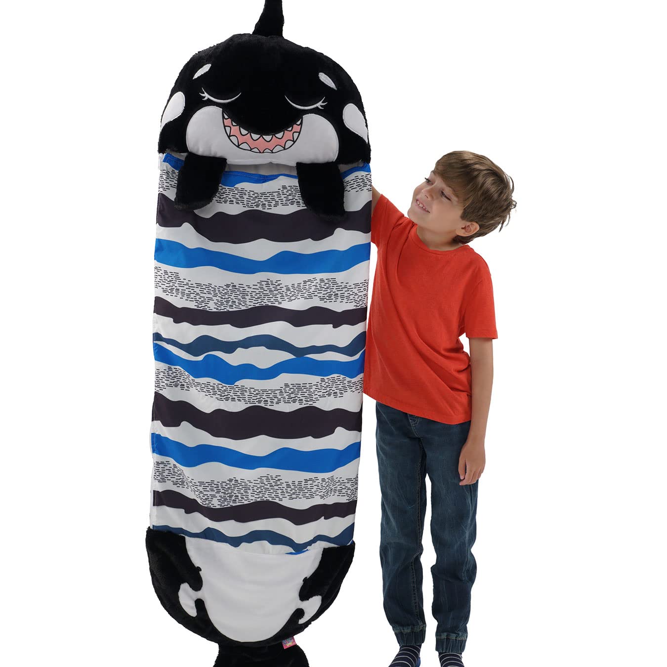 Happy Nappers Kids Sleeping Bag - Plush Toy, Comfy Sleeping Bag & Fluffy Pillow All in One