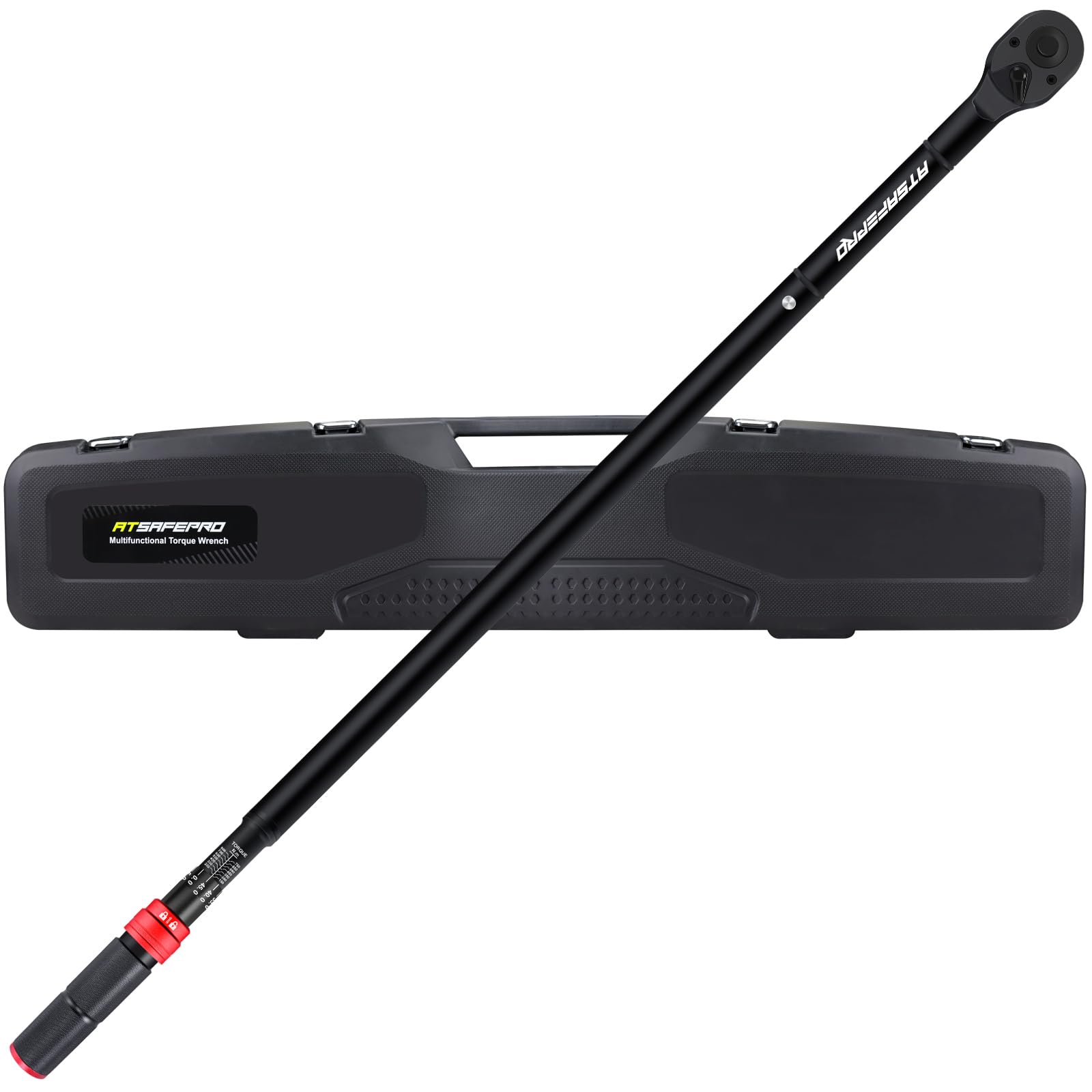 ATsafepro Torque Wrench 3/4 Inch, 100-600 Nm Torque Wrenchs, ±3% Error Accuracy with 48 Teeth Dual-Direction Adjustable for Repair of Car, Truck, Tractor