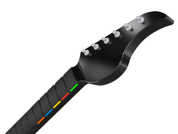 PDP RIFFMASTER Wireless Guitar Controller for PlayStation 5 and PlayStation 4, PS5/PS4, Rock Band 4, Audio Jack, Rechargeable Battery, Officially Licensed by Sony - Black