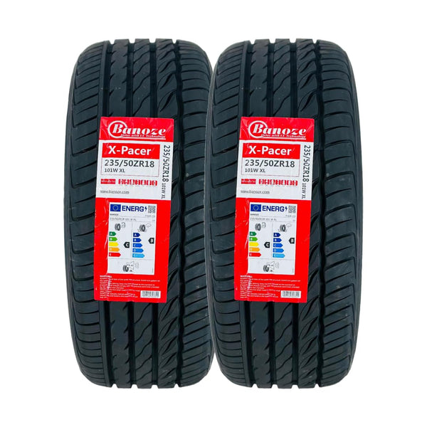 BANOZE X-Pacer 235/40ZR18 95W XL High-Performance Tyre – Extra Load, W Speed Rating (168 mph), Enhanced Grip for Sports Cars & Sedans (2)