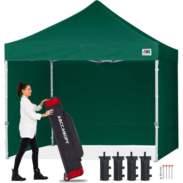 ABCCANOPY 3x6M Pop Up Gazebo Canopy Commercial Tents Market stall with 4 Removable Sidewalls and Roller Bag Bonus 4 Weight Bags (Grey)