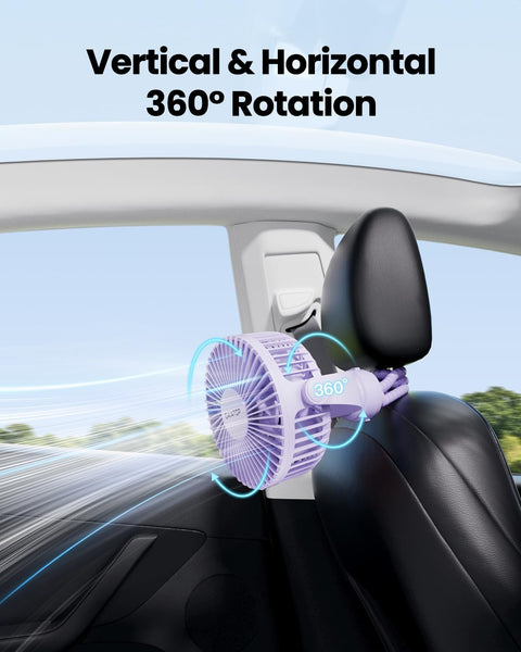 Gaiatop Mini Portable Pram Fan, Rechargeable Small Clip on Fan for Stroller, Detachable 3 Speed 360 Degree Rotate Flexible Tripod Handheld Desk Cooling Car Seat Crib Treadmill Travel Black (SF40)