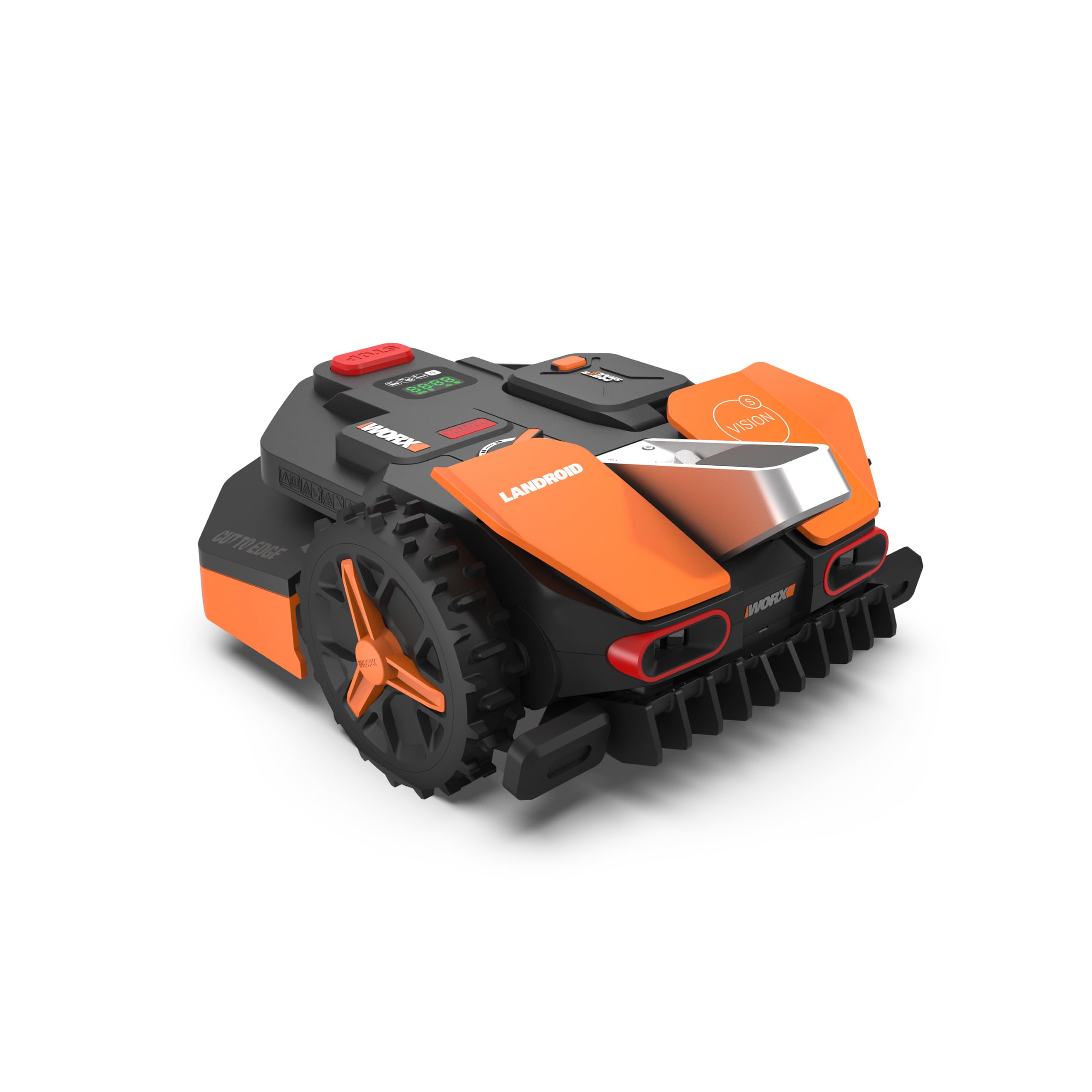 WORX WR206E Landroid Vision Robotic Lawn Mower – 600m² Patented AIA Mowing Multi-Zone, Auto Charging, 20V PowerShare Battery, Rain Sensor, Cut-to-Edge Technology, App-Controlled, Accessories Included