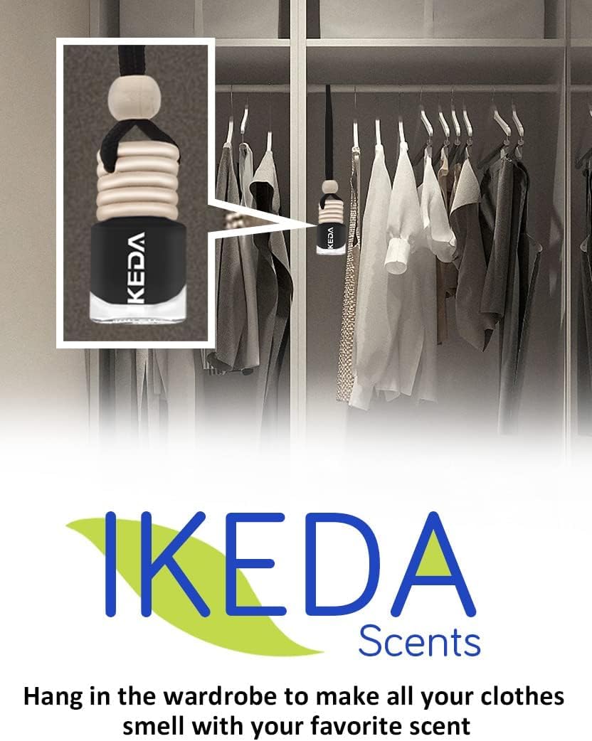 Ikeda scents Ikeda Car Air Fresheners | Automotive Hanging Pendant | Auto Perfume Diffuser with Real Oil | Strong and Long Last Fragrance | Fresh Smell Cover Odours | Car Accessories for Men Women
