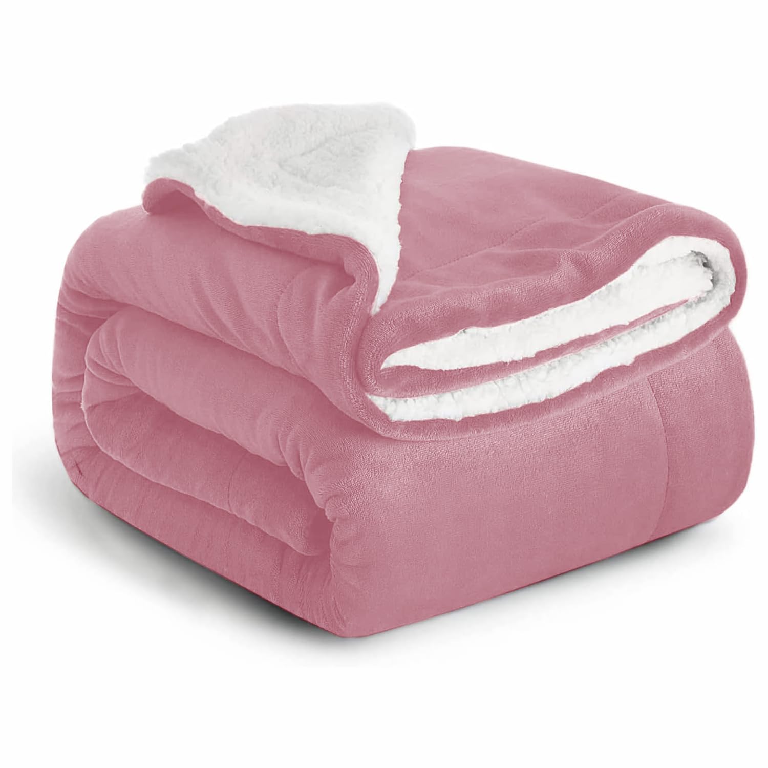 Imperial Rooms Sherpa Fleece Blanket Bed Throws Blankets For Sofas Soft Fluffy Thick Blanket Reversible Microfiber Throw (Silver, Single (130 x 150 Cm))