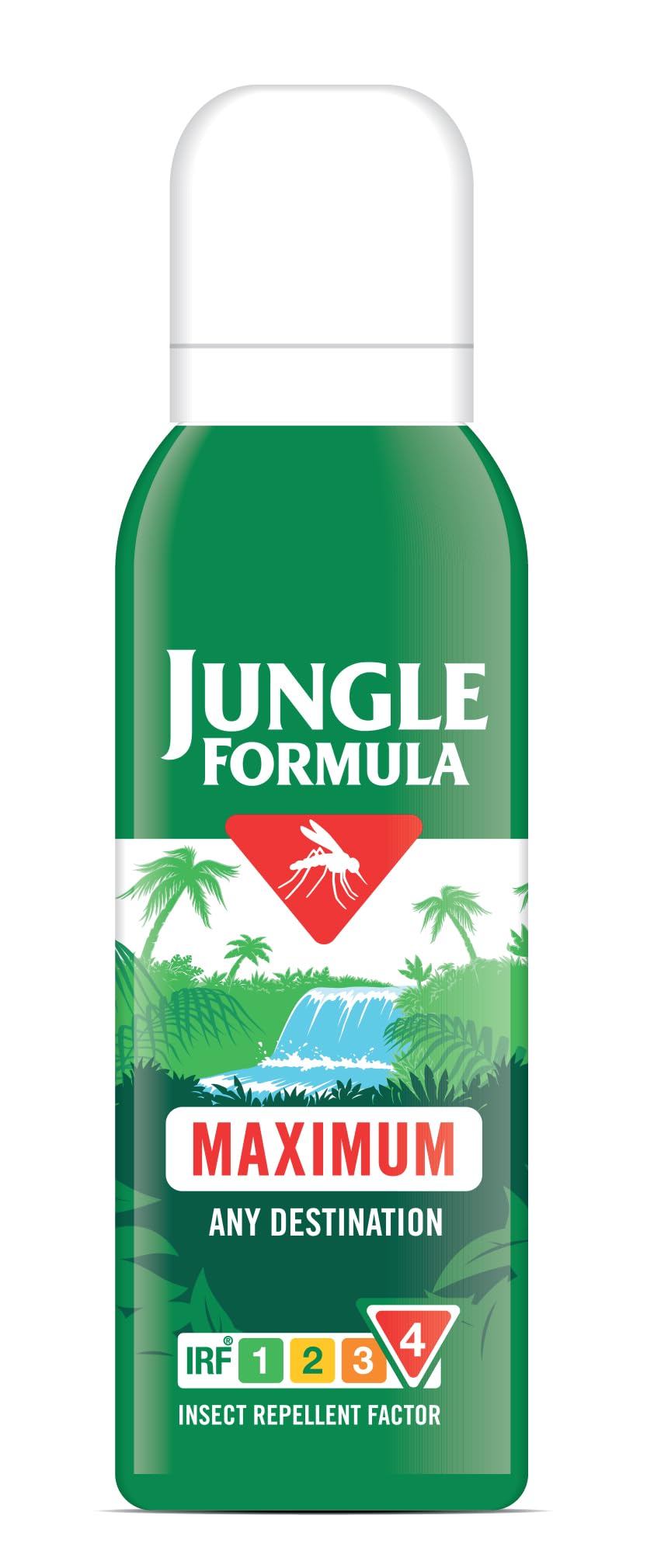 Jungle Formula Maximum Strength Insect Repellent Aerosol Spray (125ml - 50% DEET) - Up To 9 Hour Protection Against Mosquitoes, Ticks & Biting Insects - Mosquito Repellent For Travel & Domestic Use