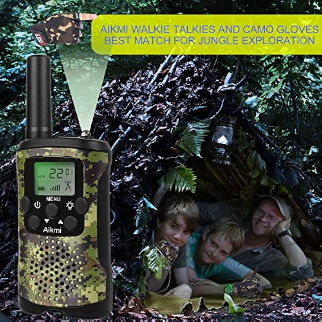 Kids Walkie Talkies Boy Toys - Gifts for Children Over 4 years old 8 Channel 2 Way Radio 3 KM Long Range Fit Outdoor Adventure Game Camp Hunt Trip Girls Boys Birthday Gifts Toys aged 5-13
