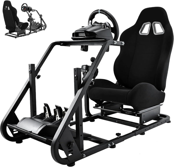 Dardoo G923 Racing Simulator Cockpit with Seat Fit for Logitech/Thrustmaster/MozaG29 G27 G920 T150,Sim Racing Cockpit,Not Include Wheel, Pedal and Shifter