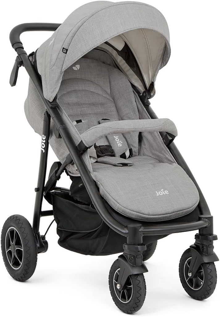 Joie Mytrax Flex™ 3in1 Multi-Mode Stroller/Pushchair with Raincover - Suitable from Birth to 4 Year (0-22kg). 3 Strollers in 1 with a one Hand Flash fold, Grey Flannel Fashion