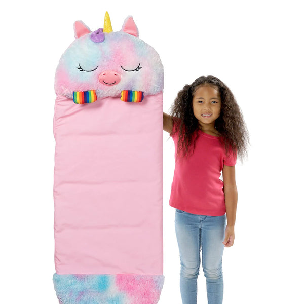 Happy Nappers Kids Sleeping Bag - Plush Toy, Comfy Sleeping Bag & Fluffy Pillow All in One