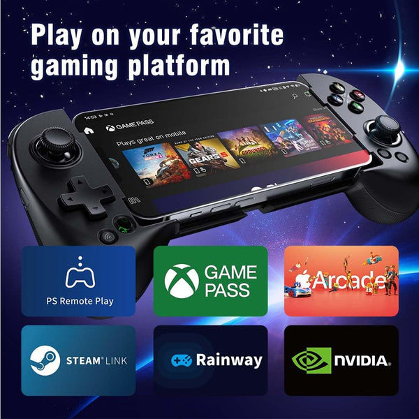 ShanWan Mobile Gaming Controller for Android/iOS, Phone controller for iPhone15, Bluetooth connection, PS Remote Gaming Xbox Cloud Steam Link GeForce NOW MFi Apple Arcade Gaming